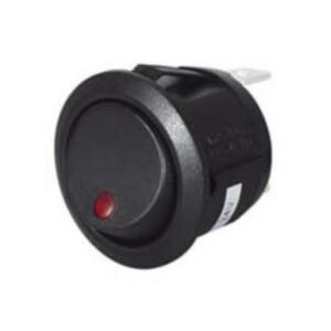 Green LED On/Off Round Rocker Switch – 12/24V Pack Qty 1
