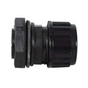 Black Nylon Sealed Connection Gland for Unsplit Tubing – 17NW Pack Qty 1