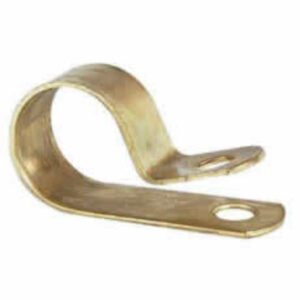 Brass P Cable Clips for 10mm diameter cable Pack Qty 25