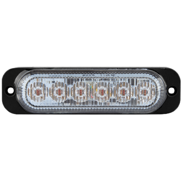 R10 High Intensity 6 Amber LED Warning Light (19 flash patterns) Pack Qty 1