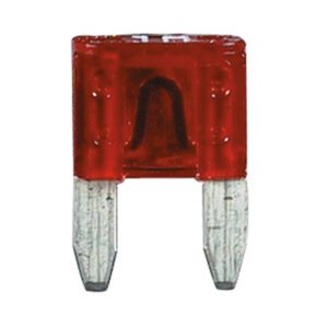 Red Mini Blade Type Fuse – 10A Pack Qty 50