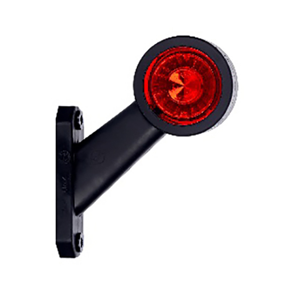 RH Red/White LED Short Oblique Outline Marker Lamp - 12/24V Pack Qty 1